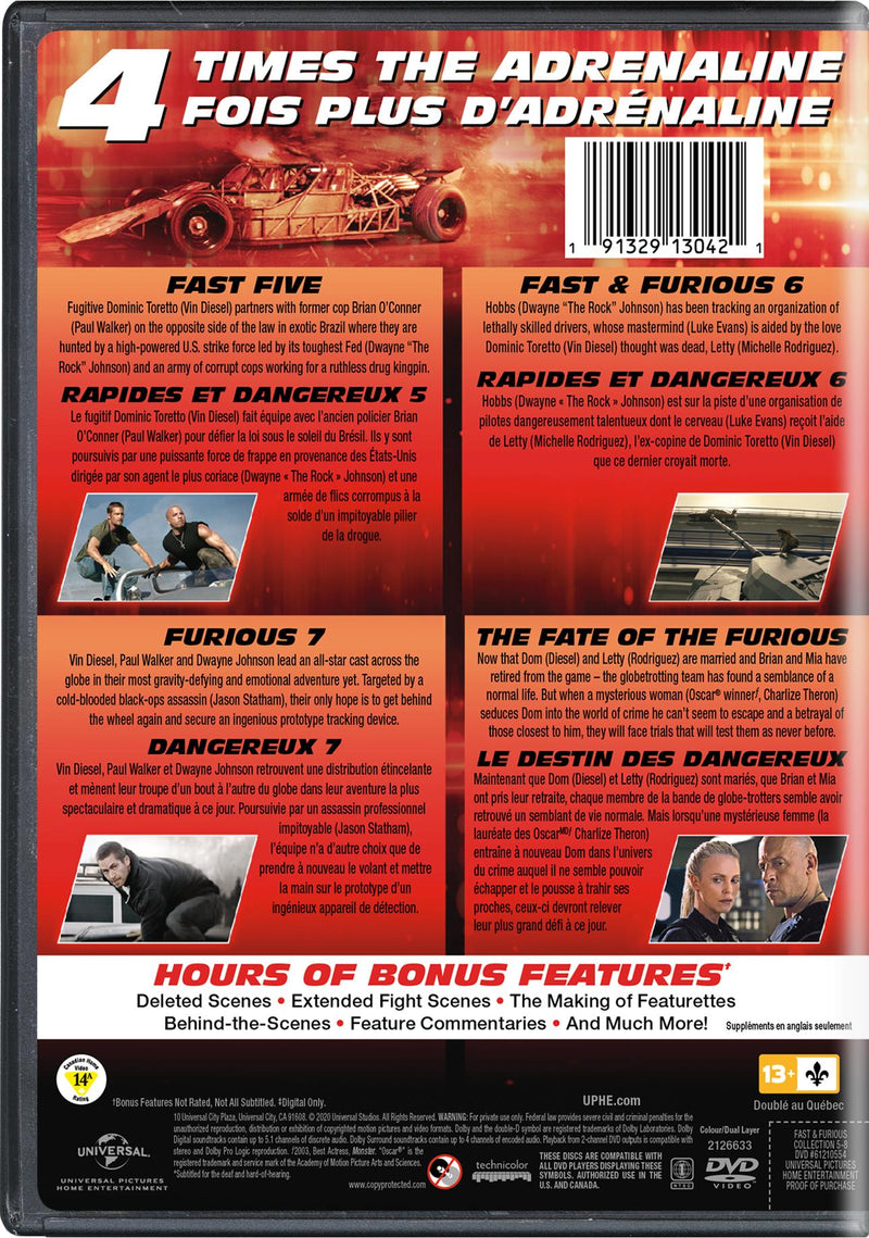 Fast & Furious Collection: 5-8 [DVD]