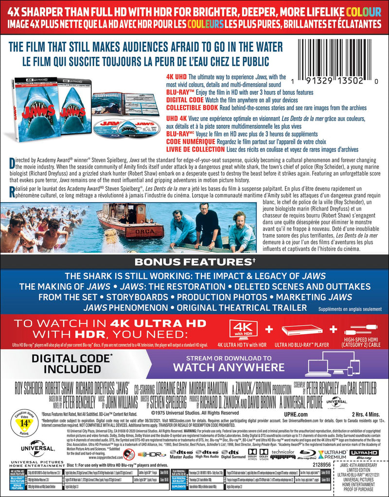 Jaws (4K Ultra HD + Blu-ray) [UHD]