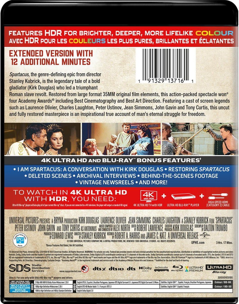 Spartacus (4K Ultra HD + Blu-ray) [UHD]