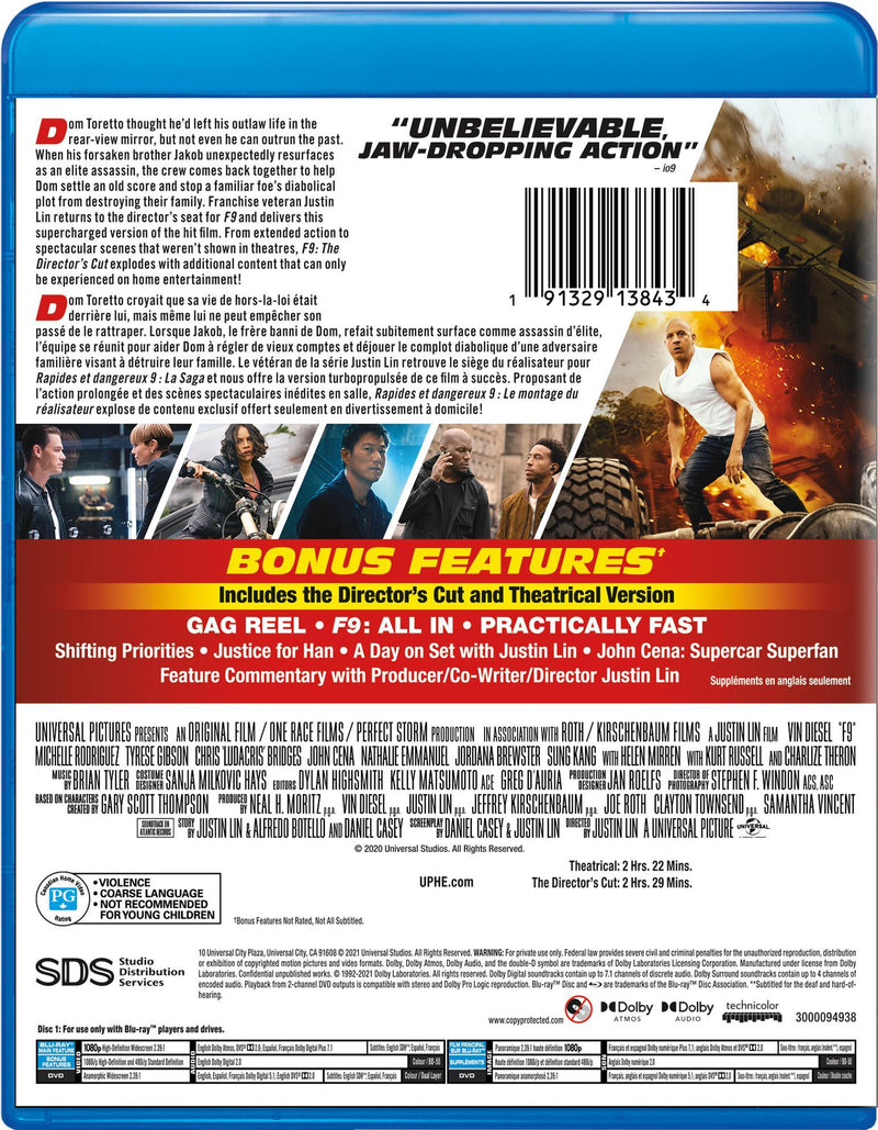 F9: The Fast Saga (Blu-ray + DVD) [Blu-Ray]