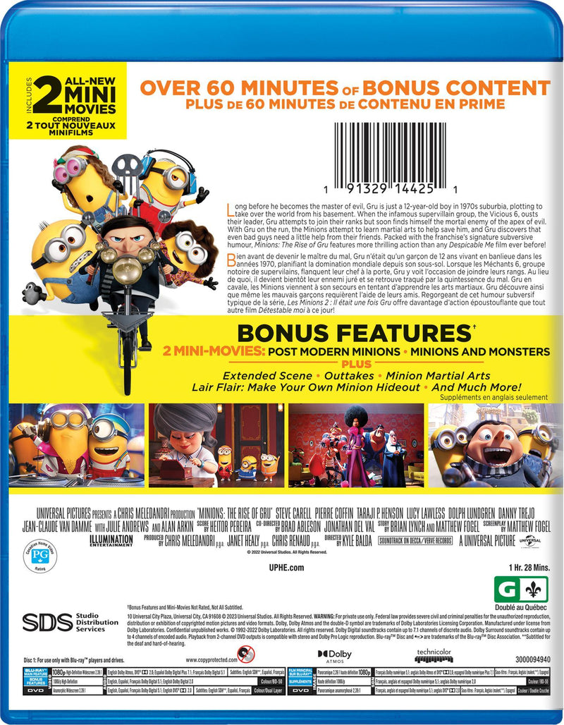 Minions: The Rise of Gru (Blu-ray + DVD) [Blu-Ray]
