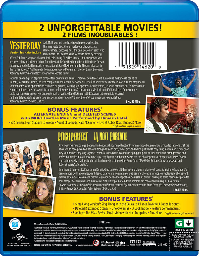 Yesterday / Pitch Perfect Double Feature [Blu-Ray]
