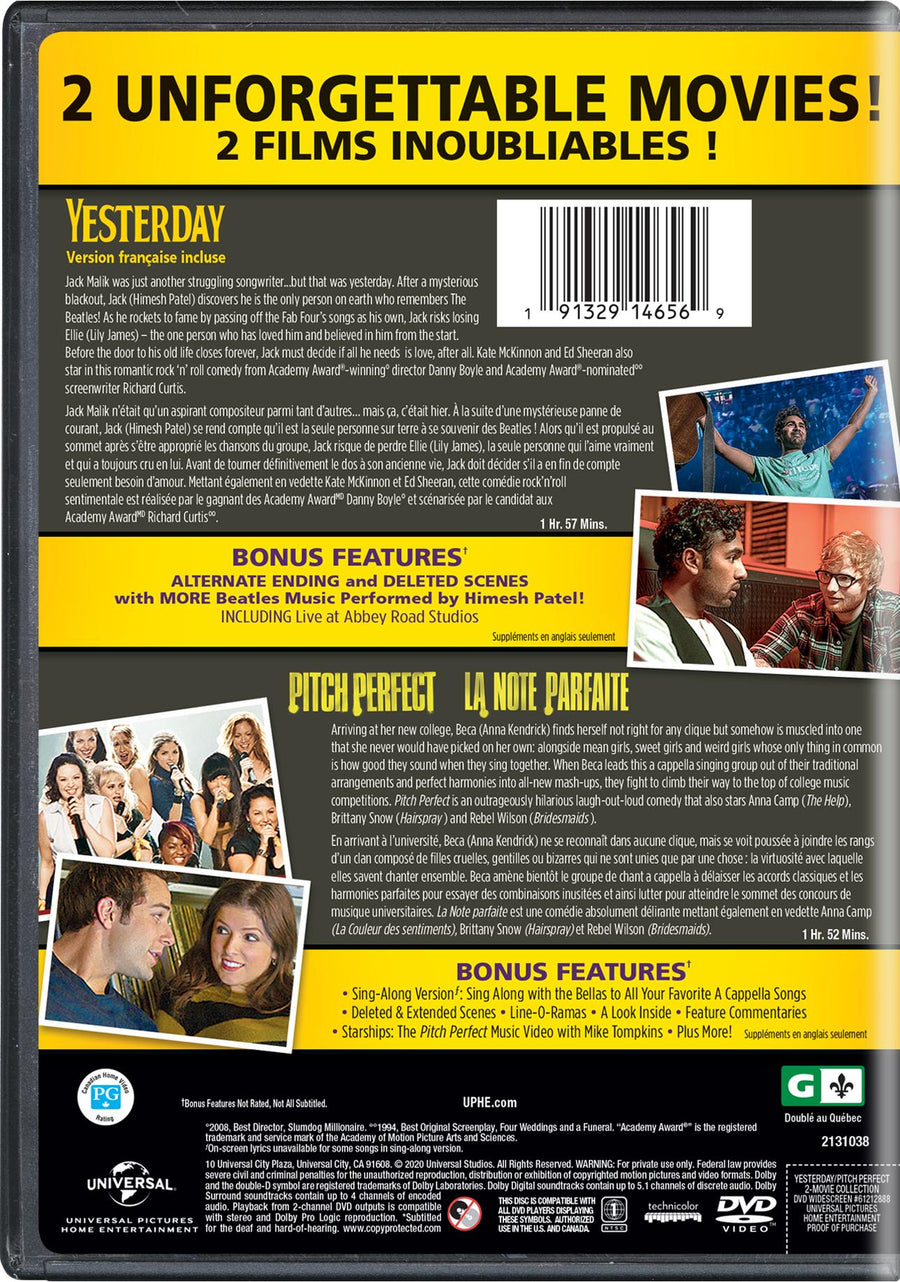 Yesterday / Pitch Perfect 2-Movie Collection [DVD]