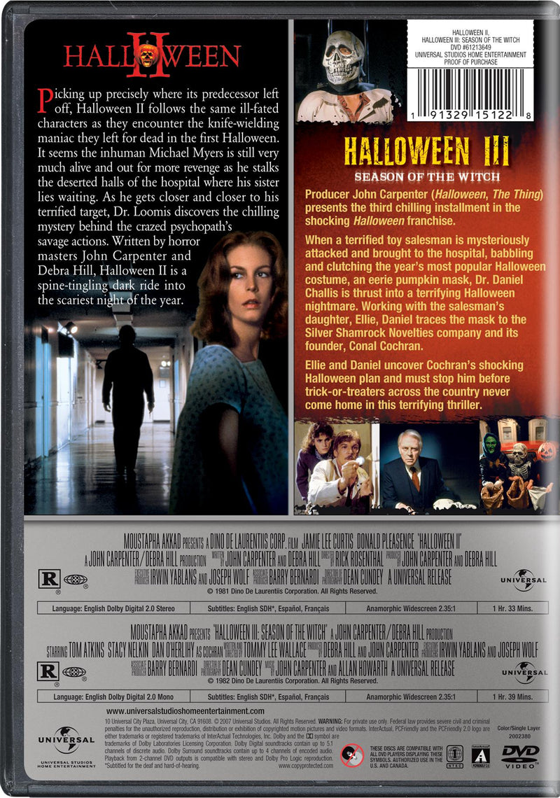 Halloween II / Halloween III: Season of the Witch Double Feature [DVD]