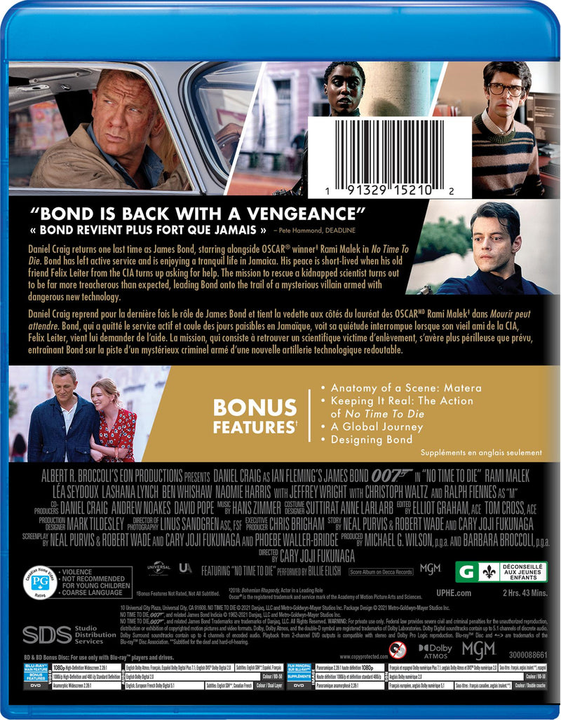 No Time to Die (Blu-ray + DVD) [Blu-Ray]