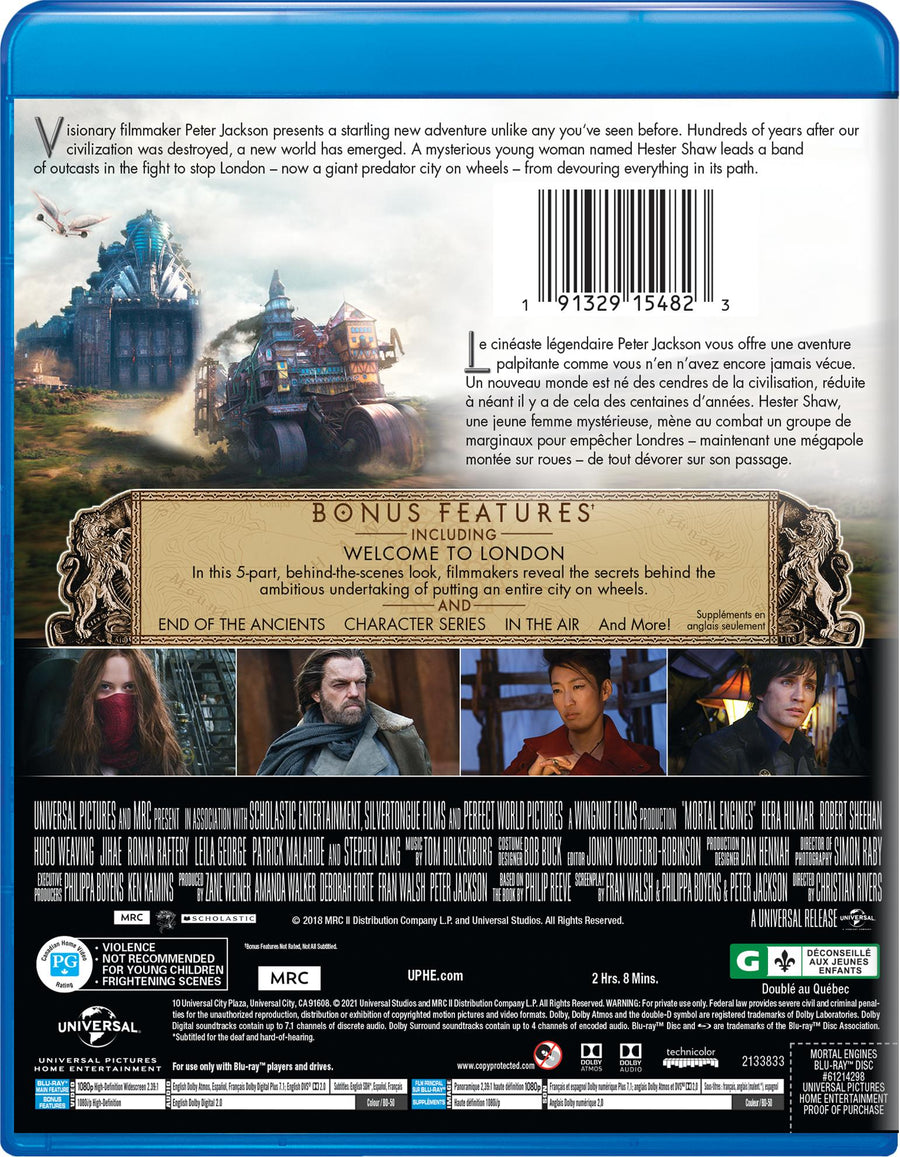Mortal Engines [Blu-Ray]