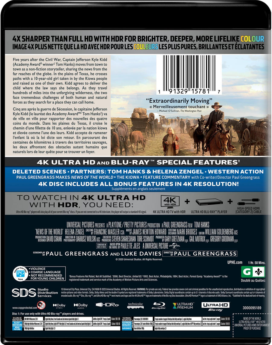 News of the World (4K Ultra HD + Blu-ray) [UHD]