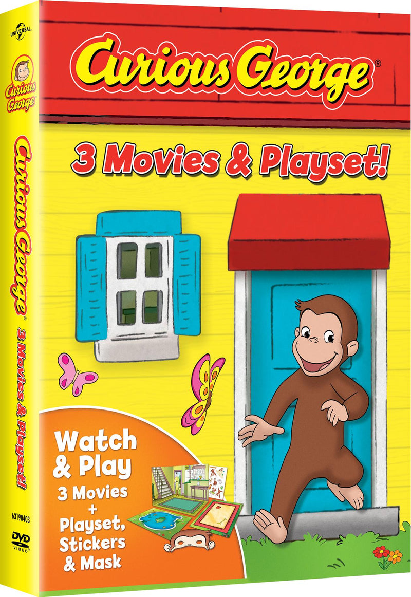 Curious George: 3 Movies & Playset [DVD]
