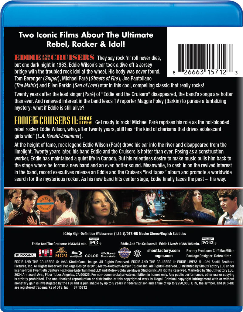 Eddie And The Cruisers / Eddie And The Cruisers II: Eddie Lives! [Double Feature] [Blu-ray]